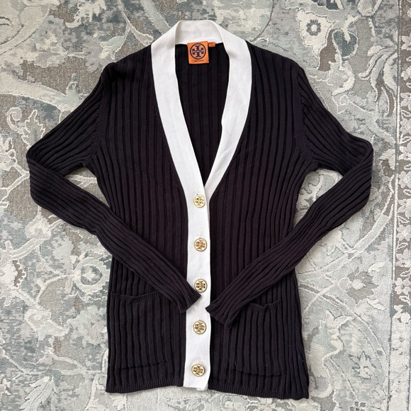 Tory Burch Ribbed Cardigan - Picture 2 of 8